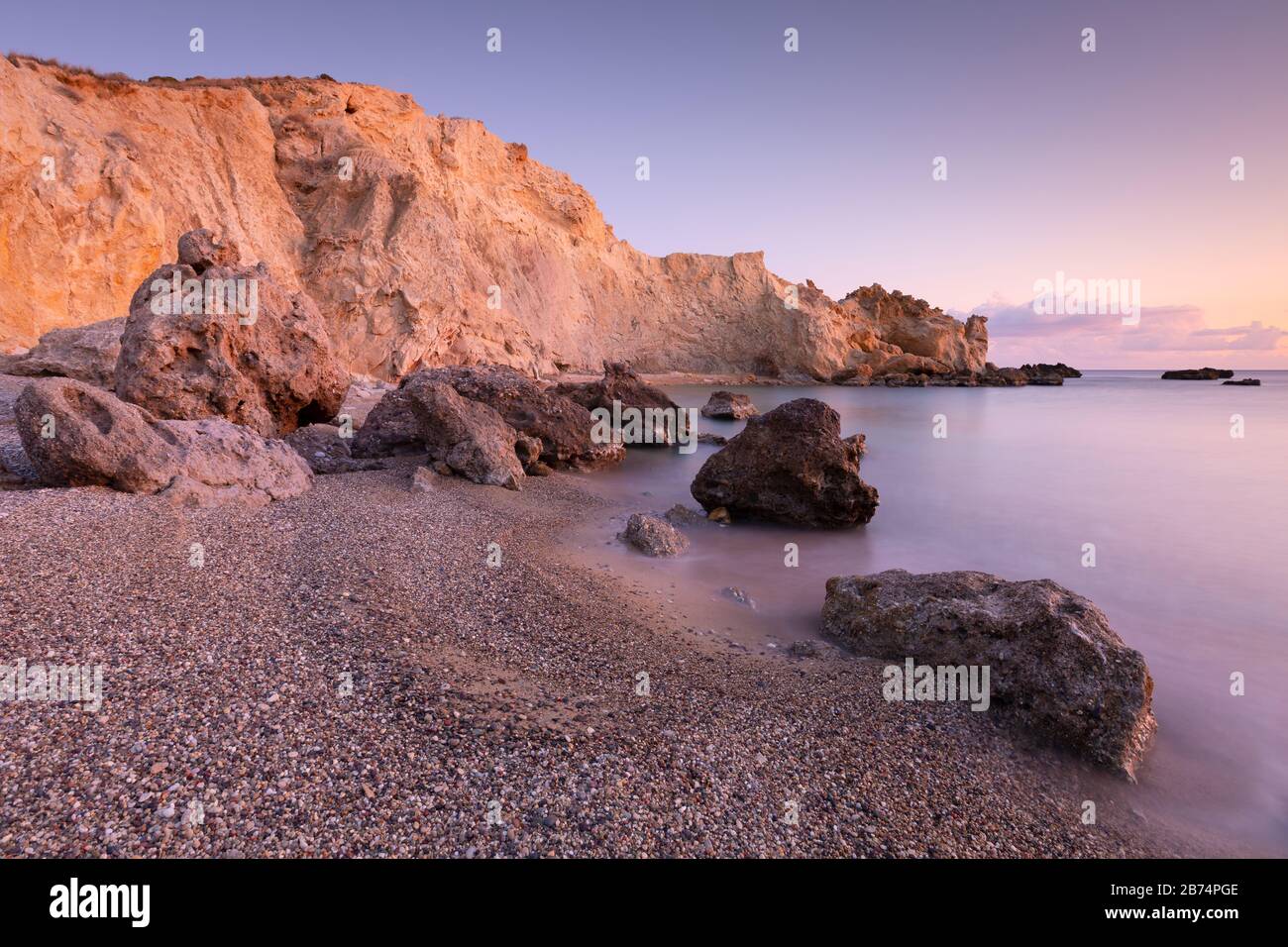 Beach near Kalo Nero village in southern Crete. Stock Photo