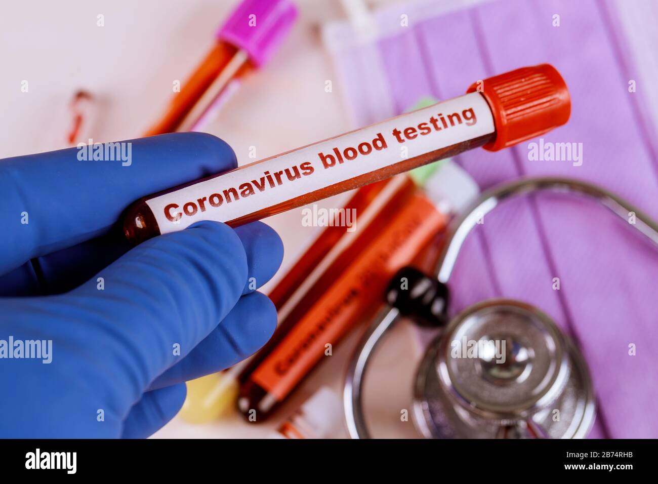 Blood sample with COVID19 Middle East respiratory syndrome coronavirus