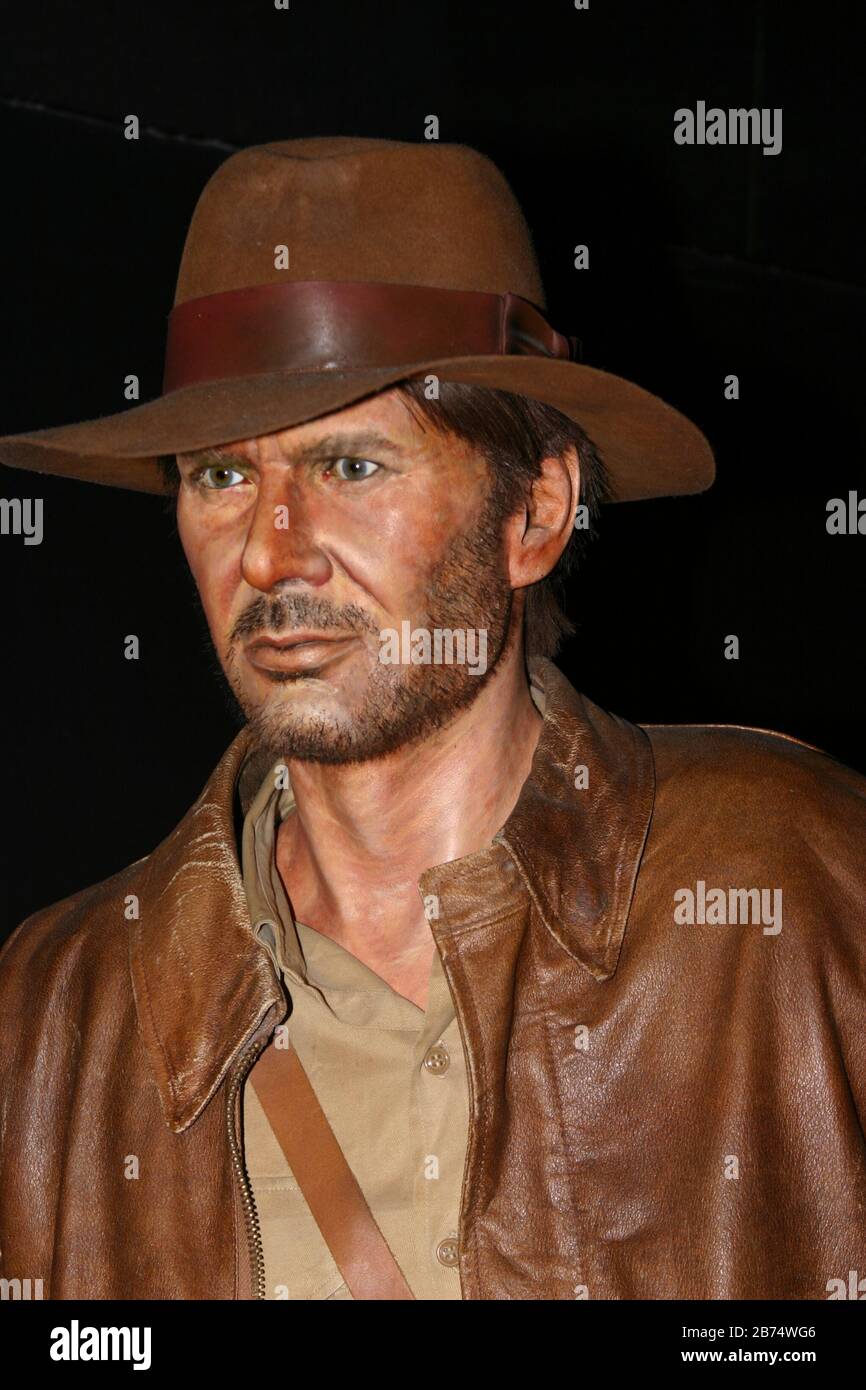 SAN ANTONIO, UNITED STATES - Sep 28, 2006: Waxwork of Harrison Ford as Indiana Jones. Taken in wax museum in San Antonio. Stock Photo