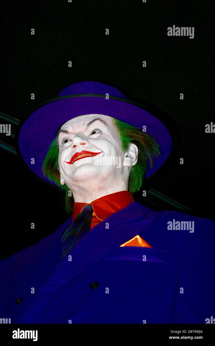 SAN ANTONIO, UNITED STATES - Sep 27, 2006: Waxwork of Jack Nicholson as the Joker from Batman 1989 movie. Stock Photo