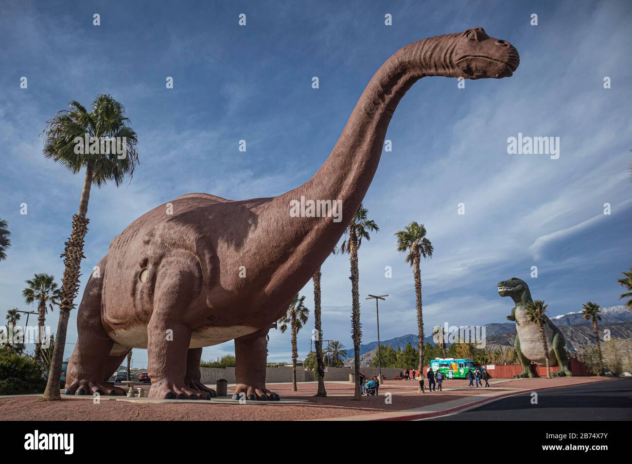 Cabazon Dinosaurs, formerly Claude Bell's Dinosaurs, roadside attraction, Cabazon, California, USA Stock Photo