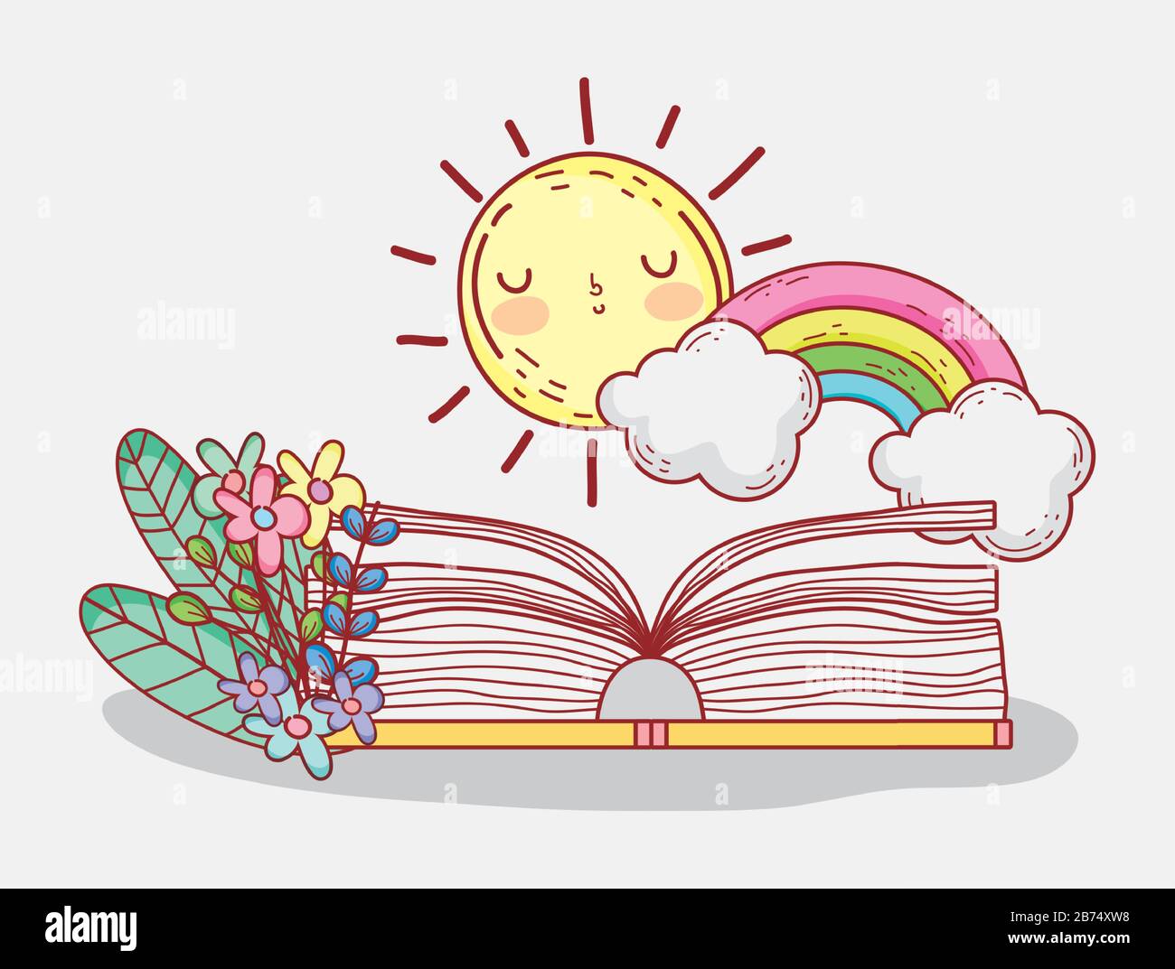 colorful open book clip art