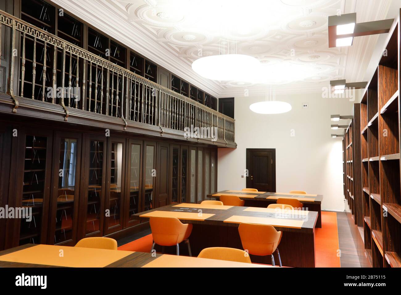 New reading room in the Berlin State Library at Unter den Linden. This ...
