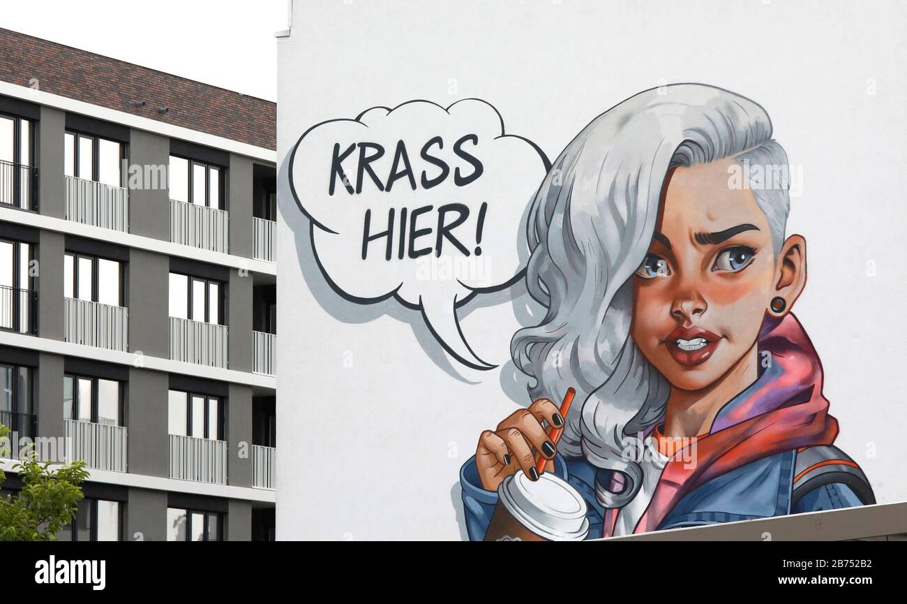 Advertising for new buildings in Berlin. [automated translation] Stock ...