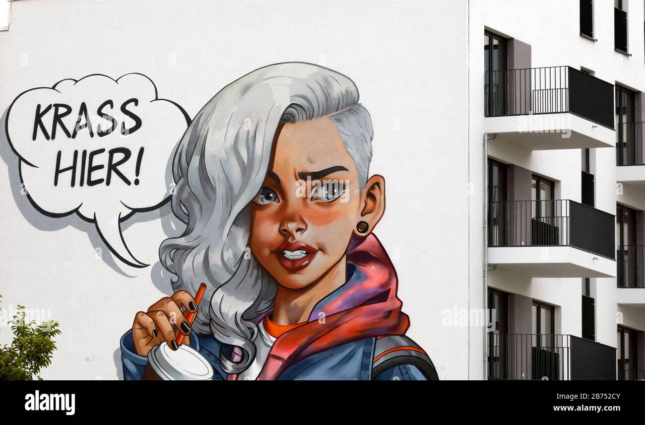 Advertising for new buildings in Berlin. [automated translation] Stock ...