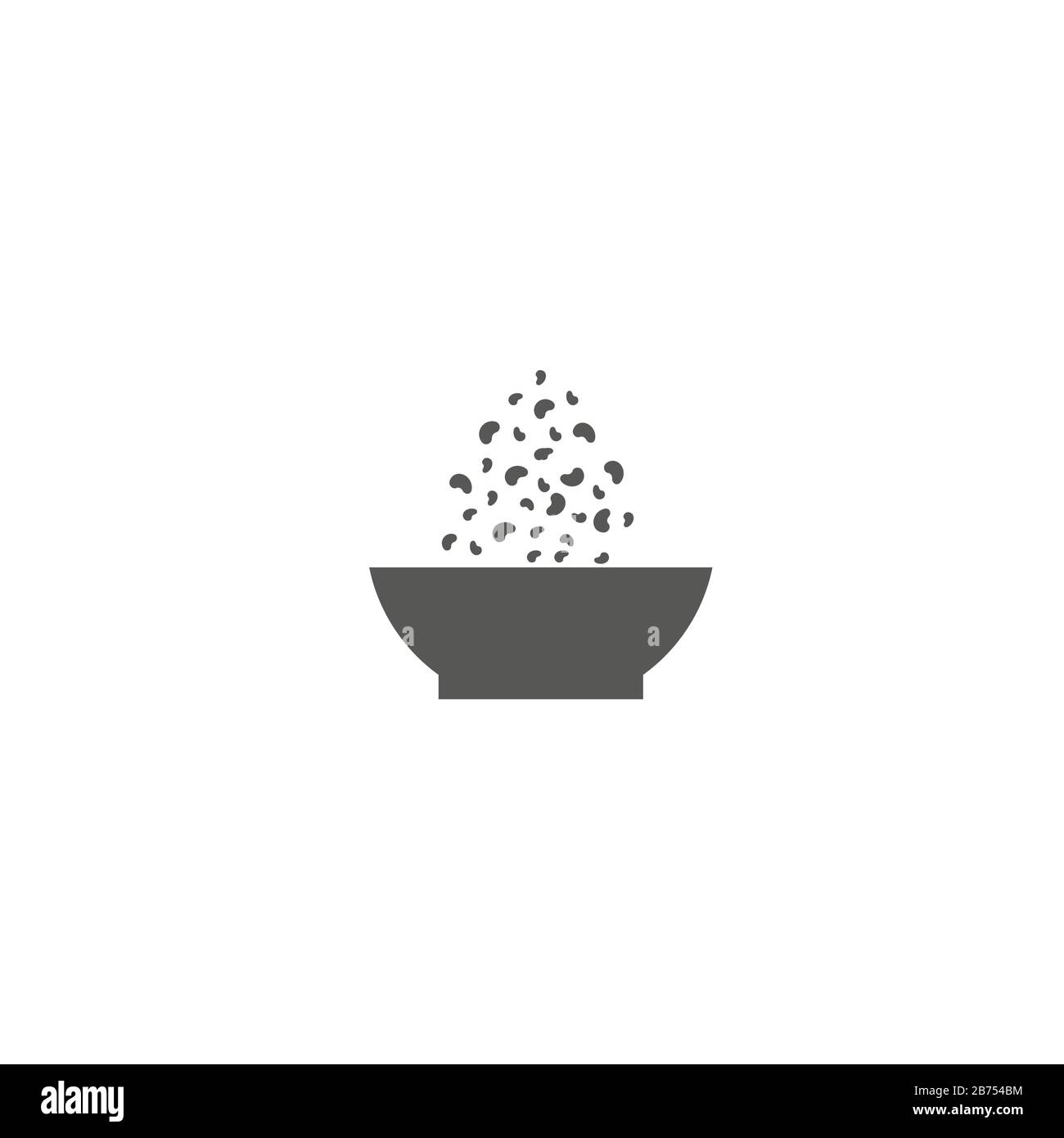 Rice icon. Flat vector related icon with long shadow for web and mobile ...