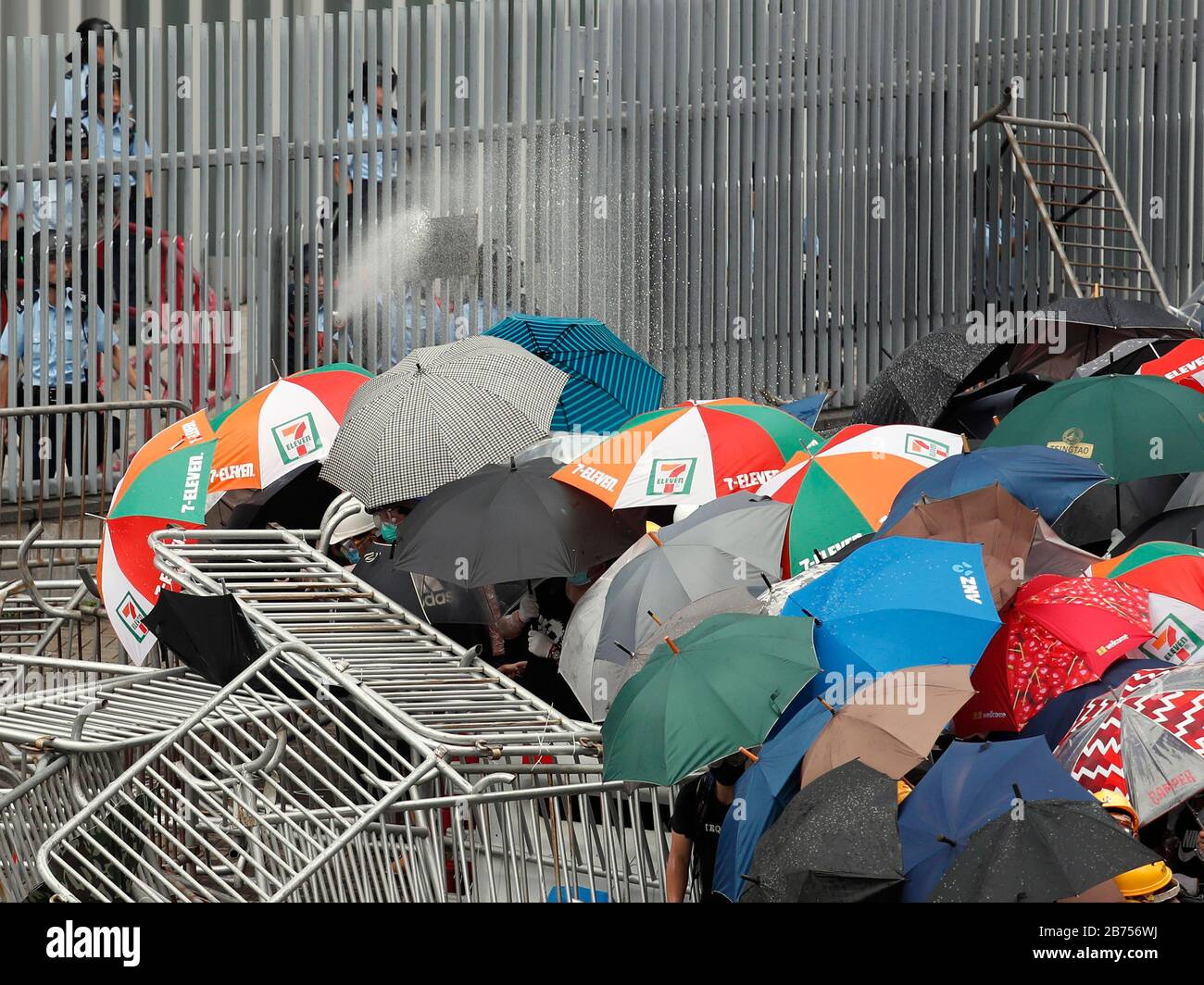 Police uses rubber bullets, bean bags, tear gas to clear protesters in