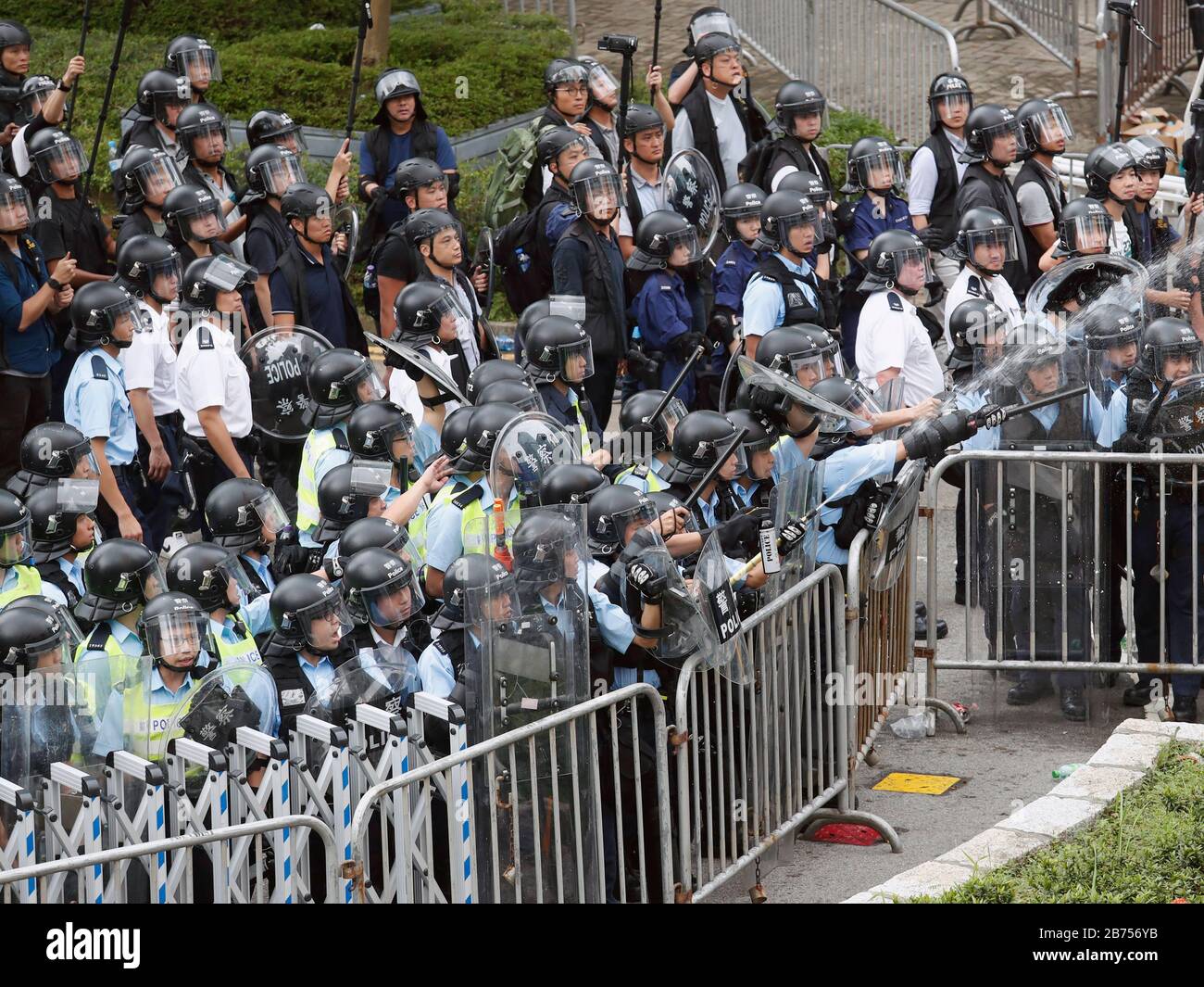 Police uses rubber bullets, bean bags, tear gas to clear protesters in