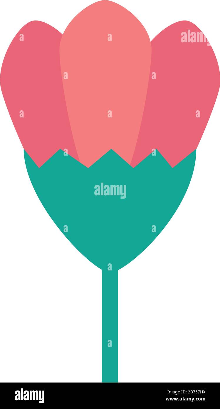 cute flower pink color isolated icon Stock Vector Image & Art - Alamy