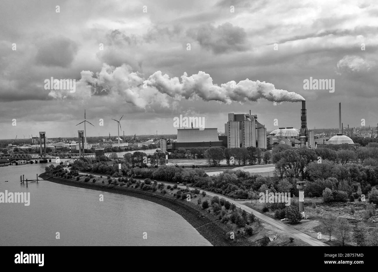 Germany, Hamburg, 06.05.2019. The Moorburg im Hamburg coal-fired power plant on 06.05.2019. [automated translation] Stock Photo
