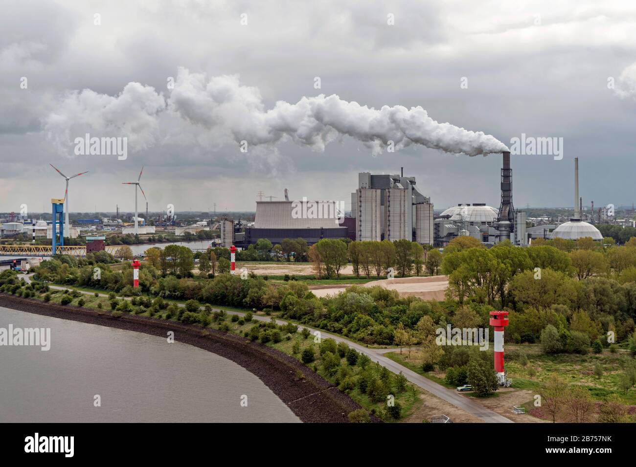 Germany, Hamburg, 06.05.2019. The Moorburg im Hamburg coal-fired power plant on 06.05.2019. [automated translation] Stock Photo