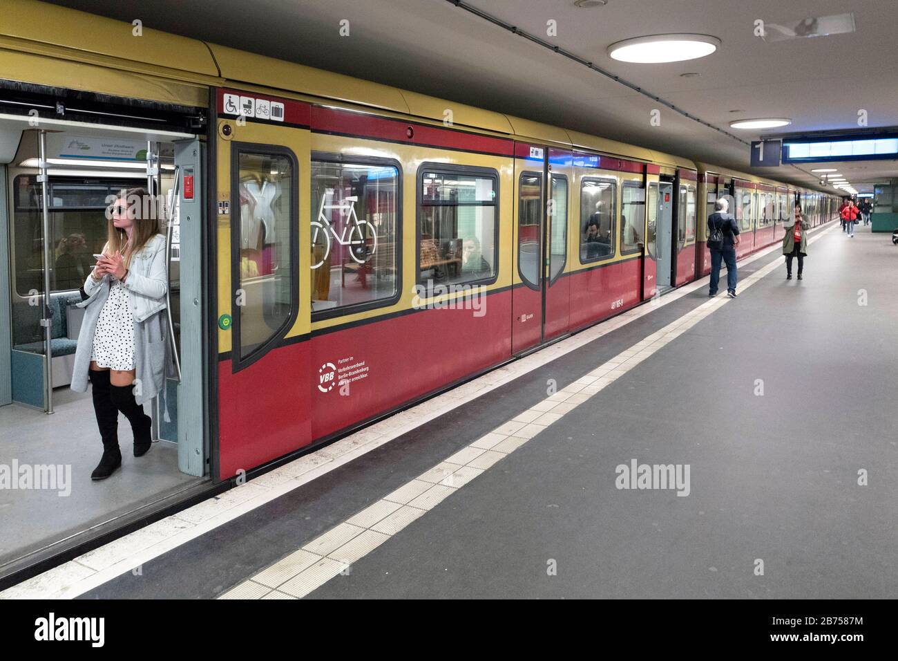 Germany, Berlin, March 30, 2019 S-Bahn in Berlin on March 30, 2019. [automated translation] Stock Photo