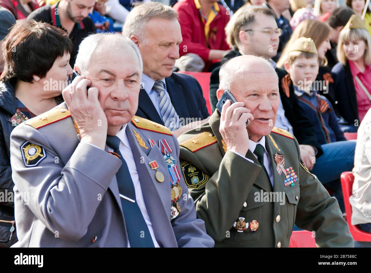 SAMARA, RUSSIA - MAY 9, 2017: Russian general on celebration at the parade on annual Victory Day, May, 9, 2017 in Samara, Russia Stock Photo