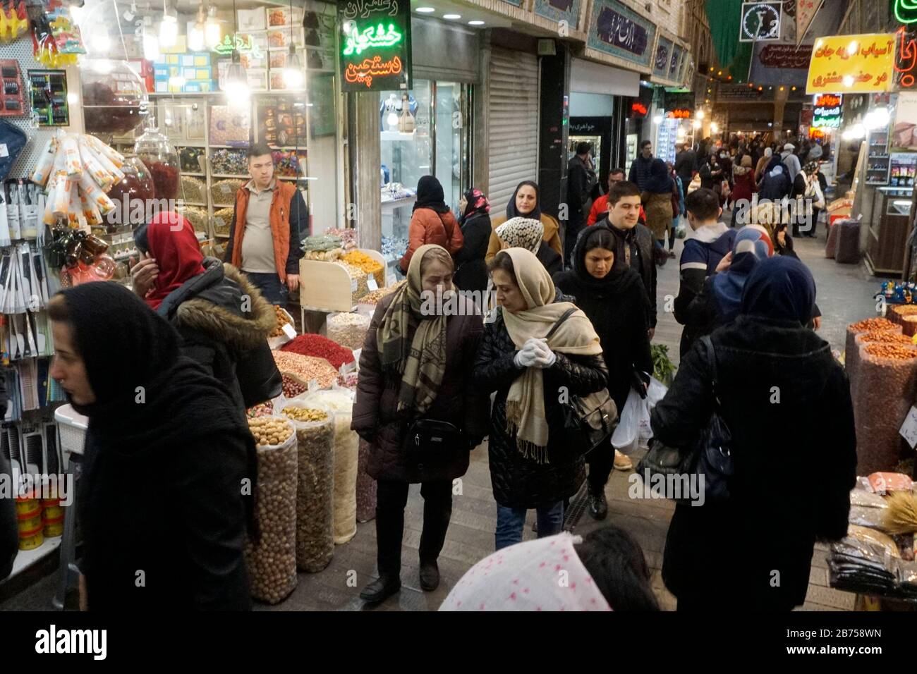 View of a bazaar in Tehran, Iran, on 09.03.2019. After the USA withdrew from the international nuclear agreement, the country is again imposing sanctions against Iran. [automated translation] Stock Photo