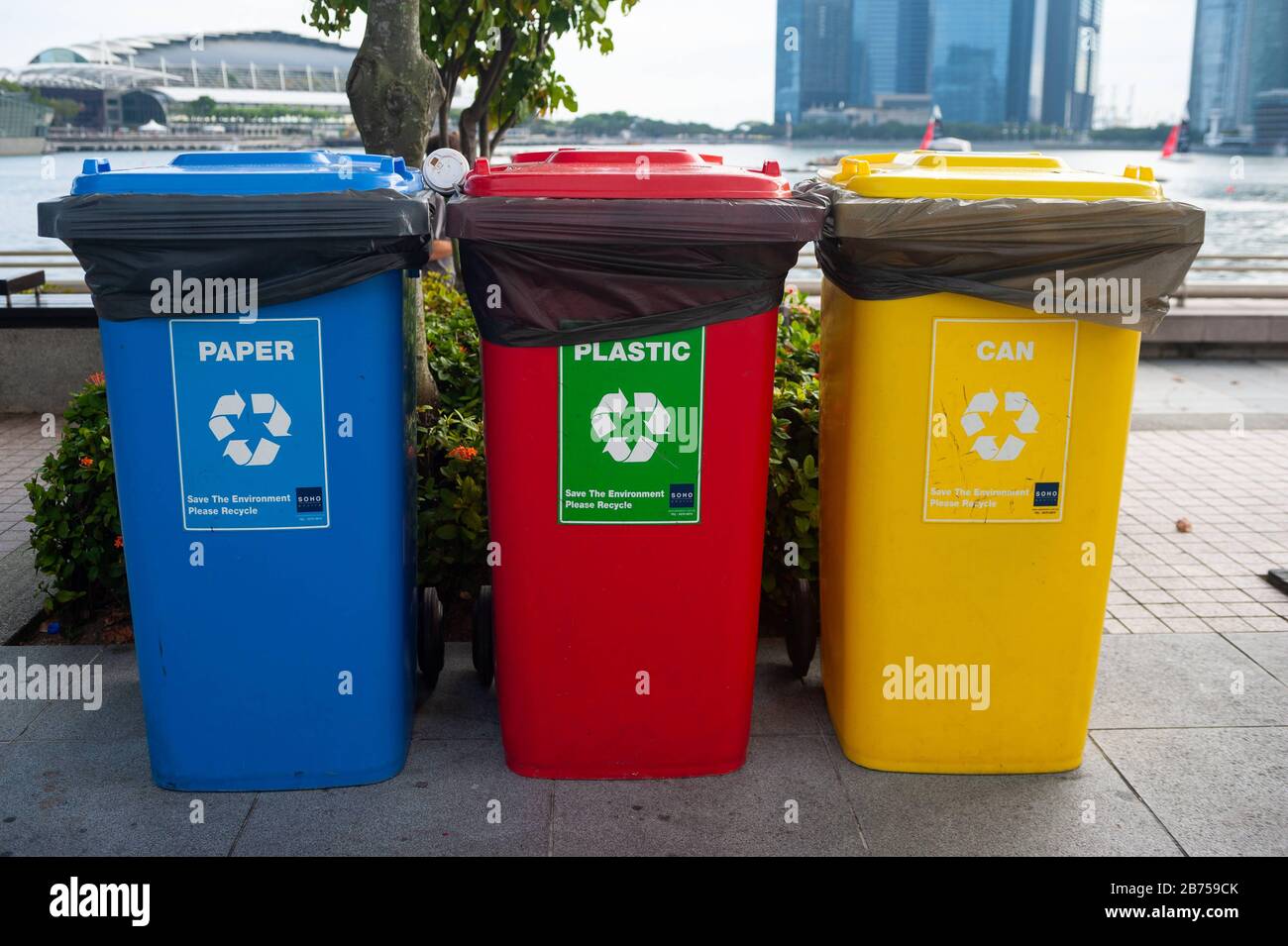 10.02.2019, Singapore, Republic of Singapore, Asia Colorful garbage
