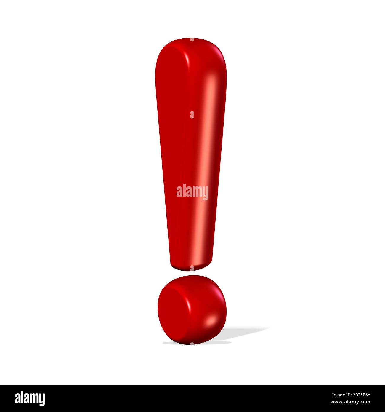 Red exclamation mark against white background Stock Photo Alamy