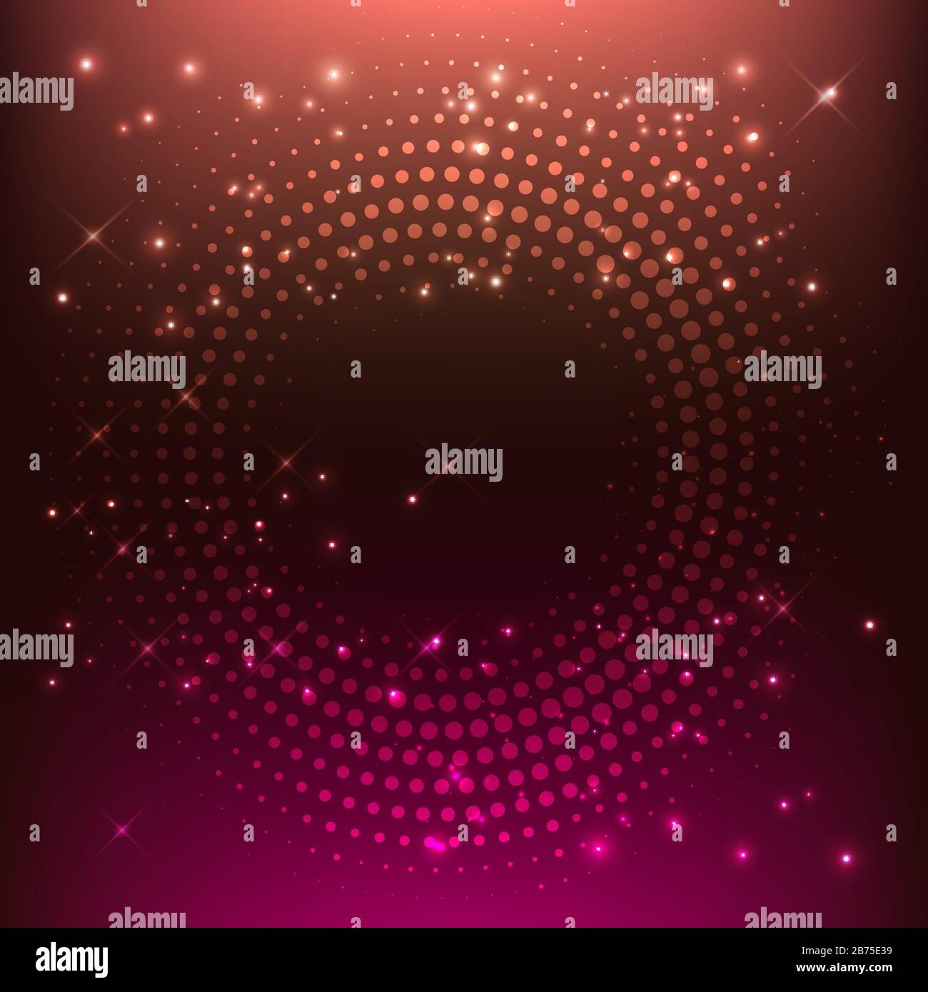 Virtual abstract background with particle, molecule structure. Glowing Pink Lines - Vector Background. Stock Vector