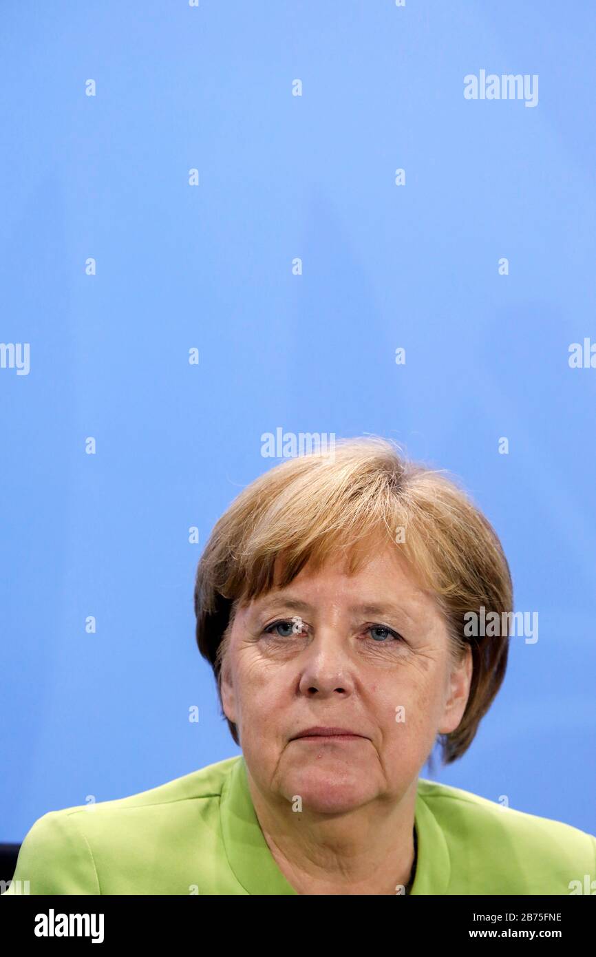 Federal Chancellor Angela Merkel in the Chancellery, on 11.06.2018. [automated translation] Stock Photo