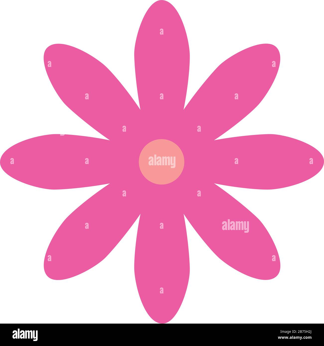 cute flower pink color isolated icon Stock Vector Image & Art - Alamy