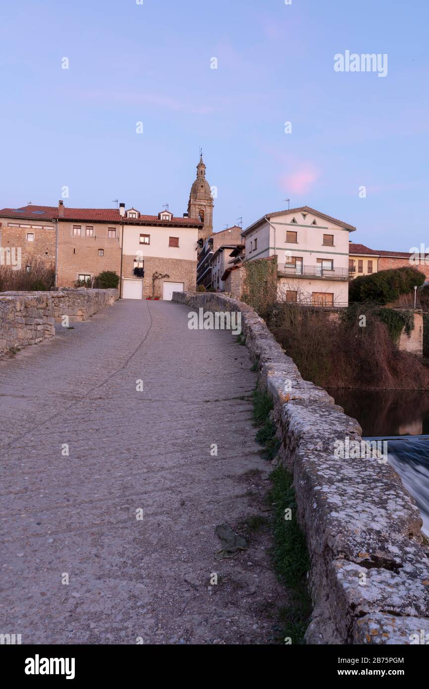 La Puebla de Arganzon village in Burgos province, Spain. Stock Photo