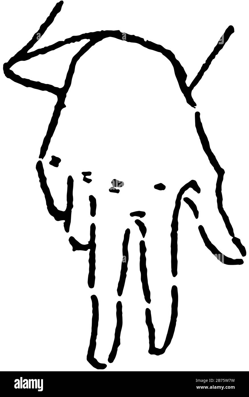 Hand signal indicate the amount of increase or decrease by fingers ...