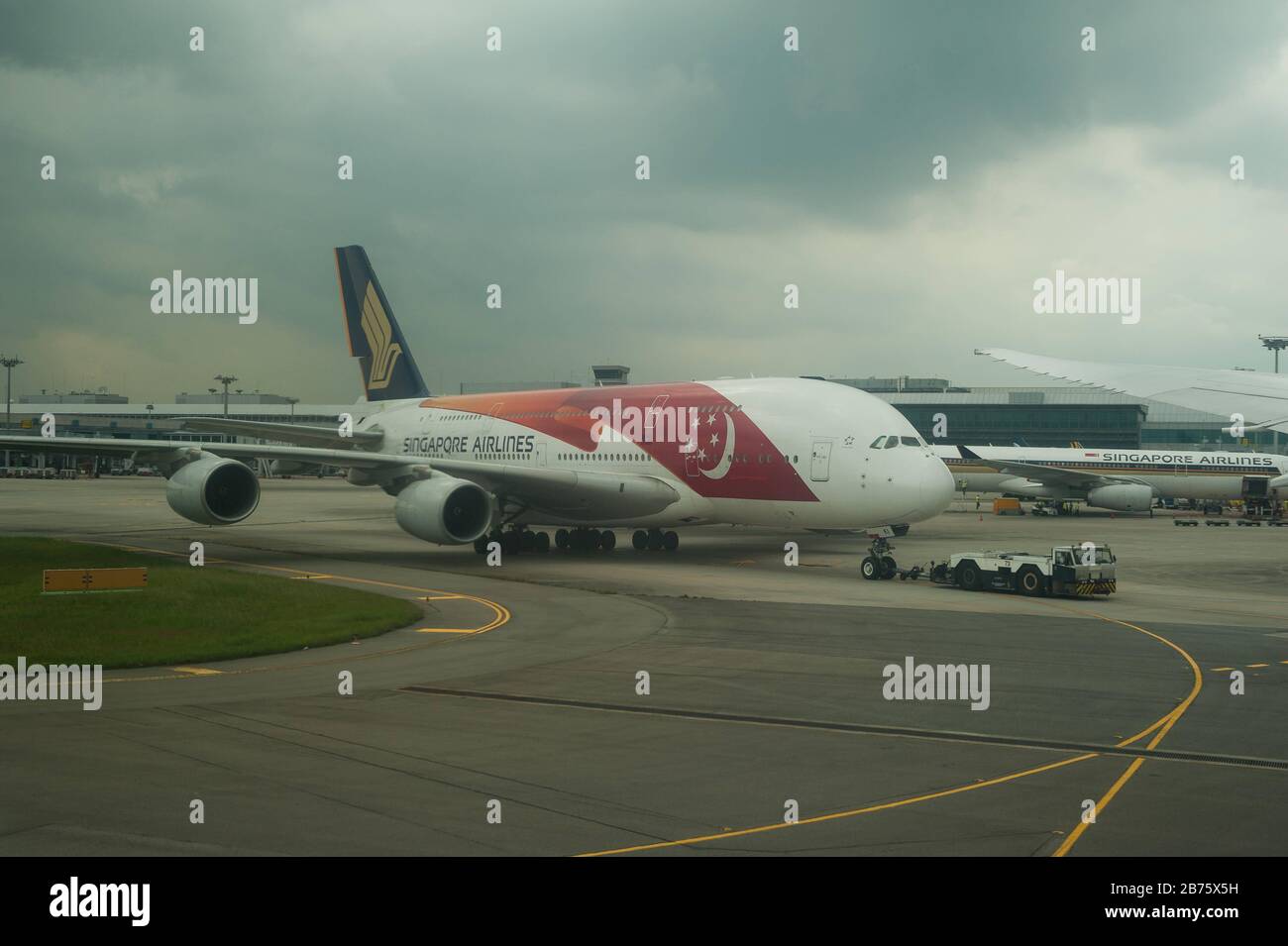 08.02.2017, Singapore, Republic of Singapore, Asia An A380 of