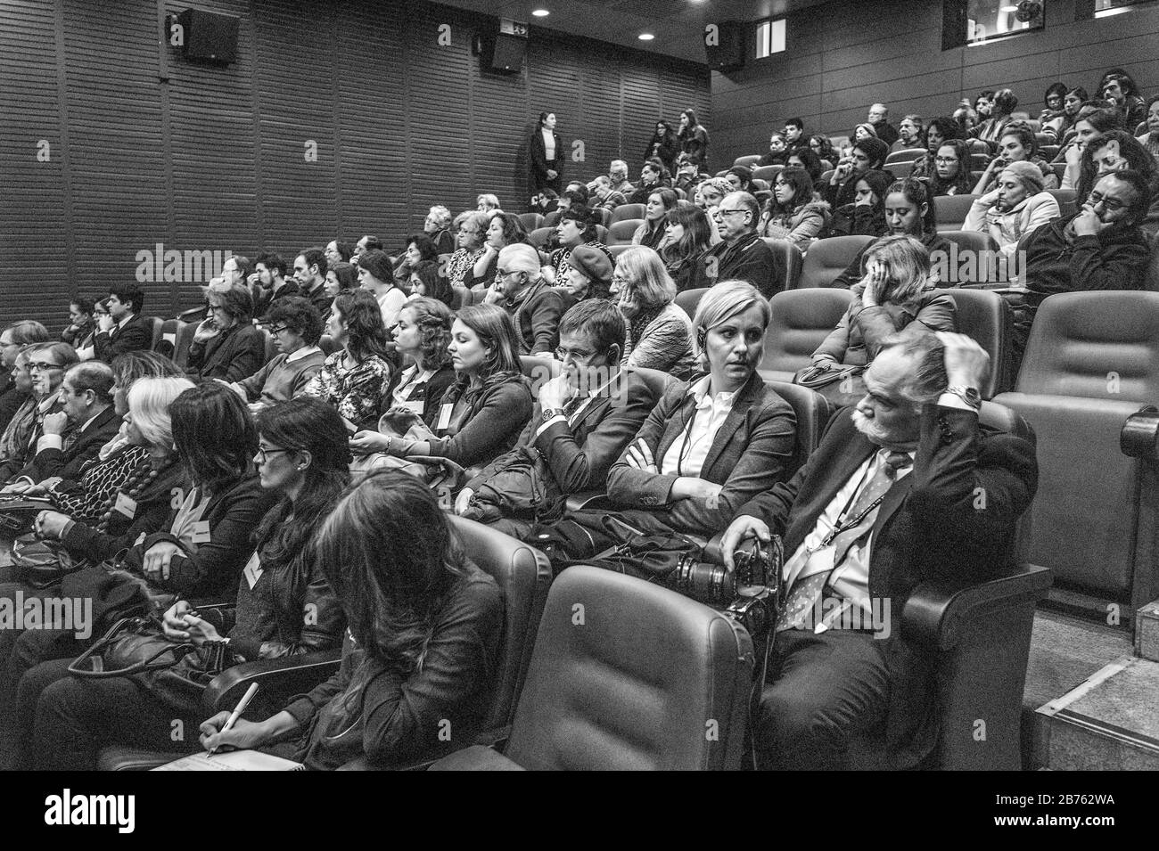 Presentation of the film Colonia Dignidad at the La Moneda cutur centre in Santiago. 2nd row, centre of picture: David Gil, State Secretary, Head of the Office of the Federal President. [automated translation] Stock Photo