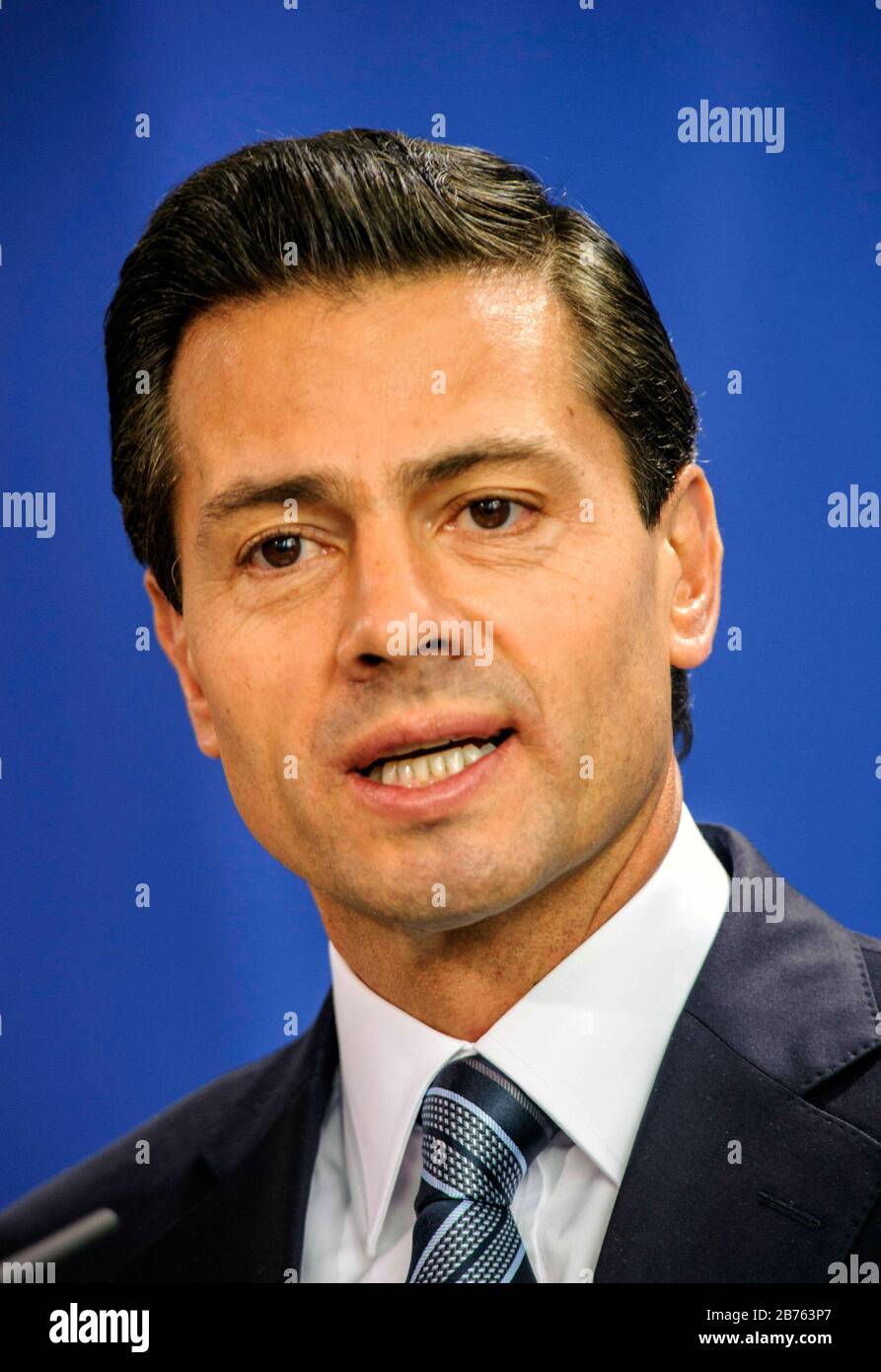 Germany, Berlin, 12.04.2016. Visit of the President of the United States of Mexico to the Federal Chancellery on 12.04.2016 in Berlin. Enrique Pena Nieto, Enrique Peña Nieto, President of the United States of Mexico [automated translation] Stock Photo