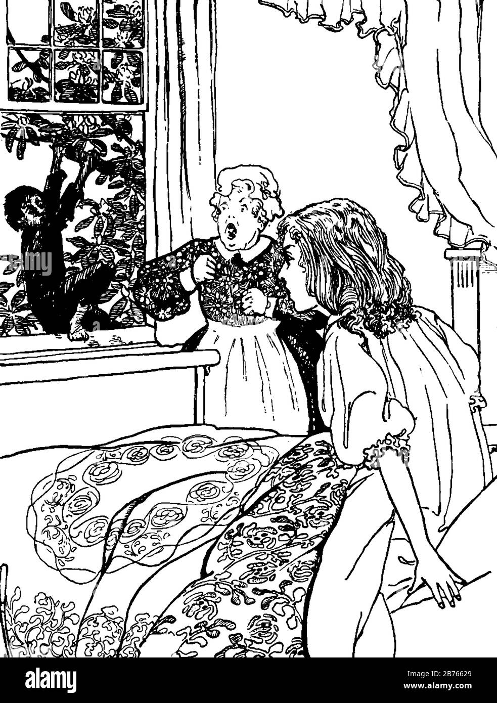 Climbing into bed Stock Vector Images Alamy