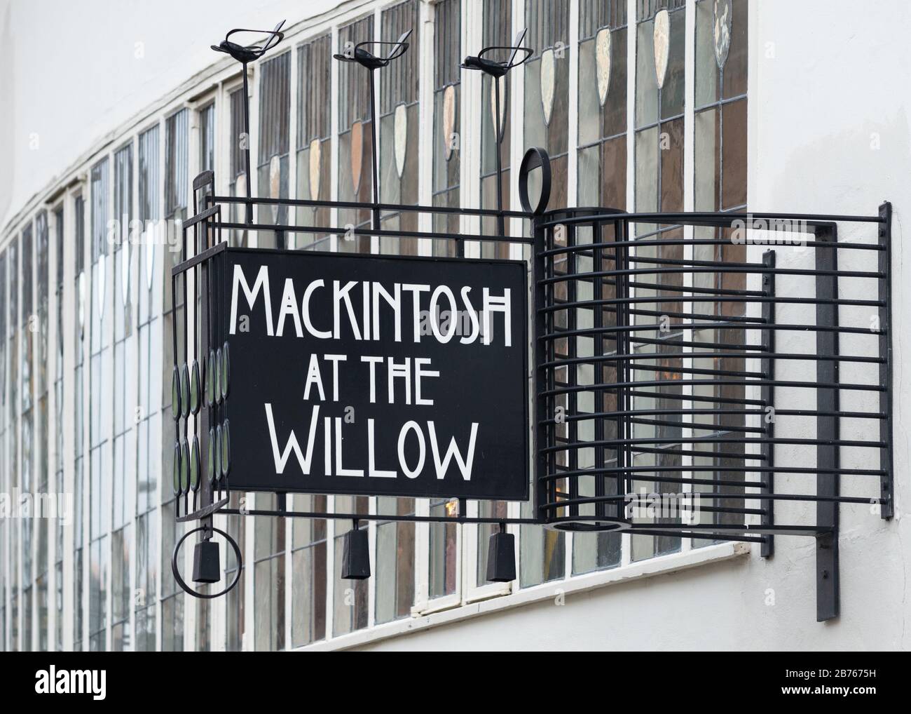 Mackintosh at the Willow, the original Willow Tearooms at 215-217 Sauchiehall Street, Glasgow, Scotland, UK Stock Photo