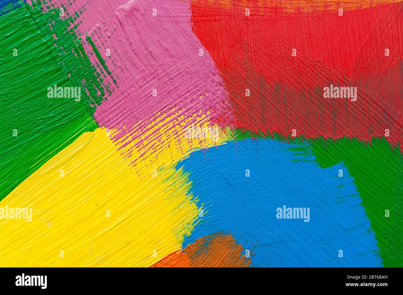 Multicolor abstract strokes with oil paint. Stock Photo