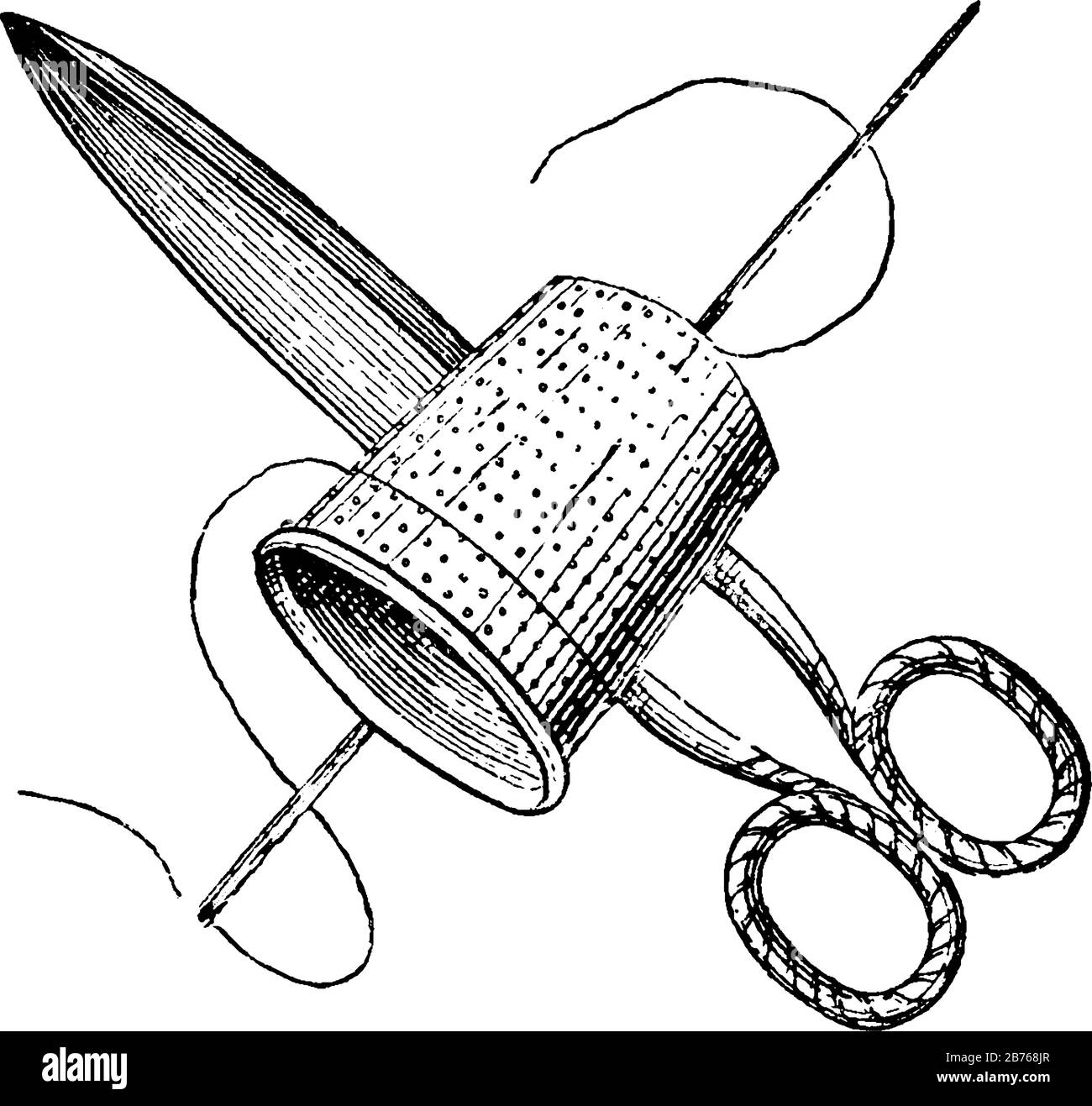 A tailor 's needle with a ball at the end, a sewing pin for stabbing. 3  needles black and white image.Sewing supplies.Doodle style.Freehand  drawing.Vector illustration 5494360 Vector Art at Vecteezy