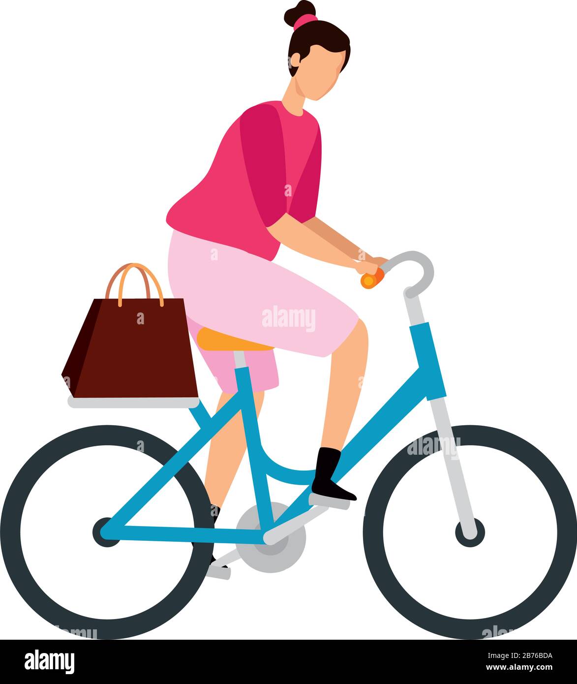 beautiful woman in bike avatar character Stock Vector Image & Art - Alamy