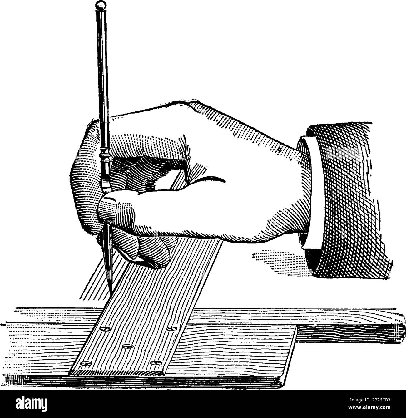 Ruling Pen is along the edge and having the adjustment screw can
