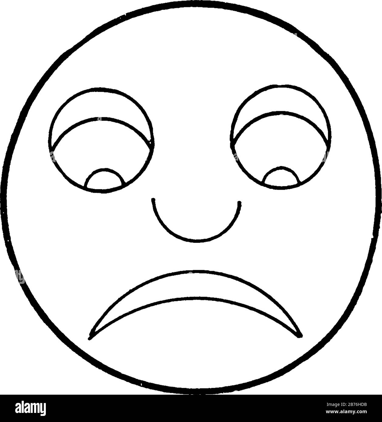 Frown Sad Face In This Picture Vintage Line Drawing Or Engraving Illustration Stock Vector Image Art Alamy