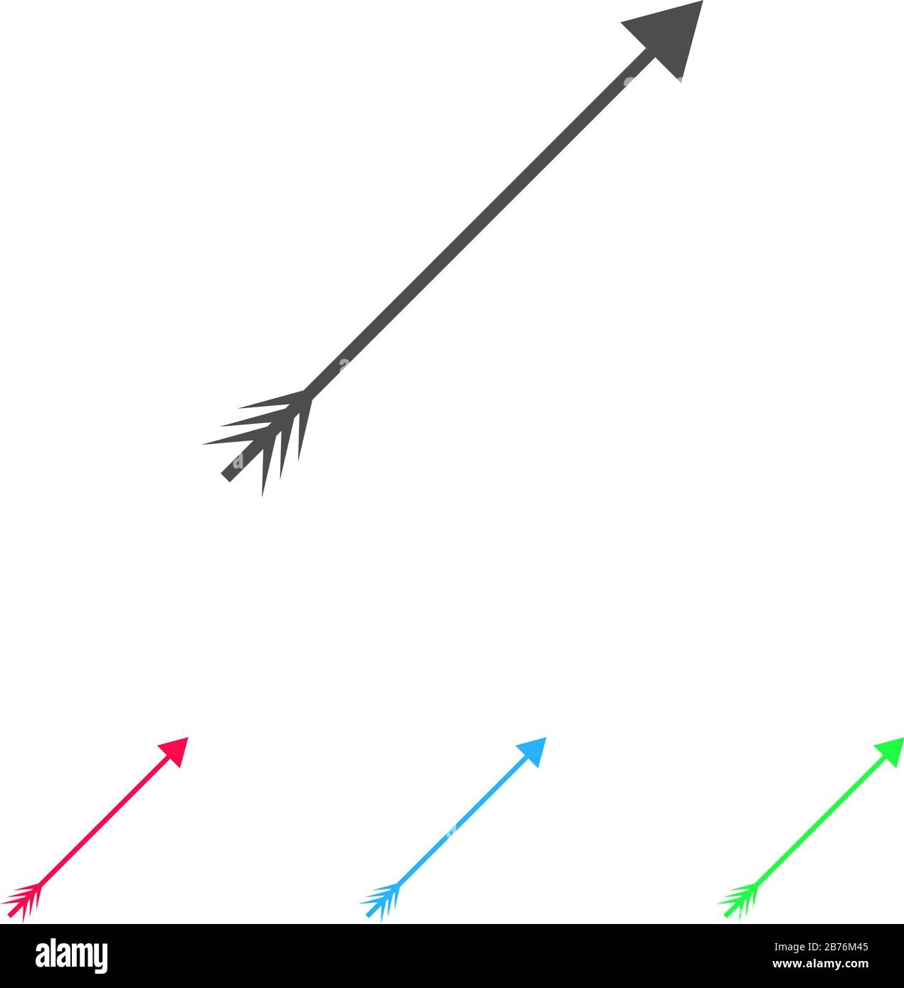 Arrow icon flat. Color pictogram on white background. Vector ...