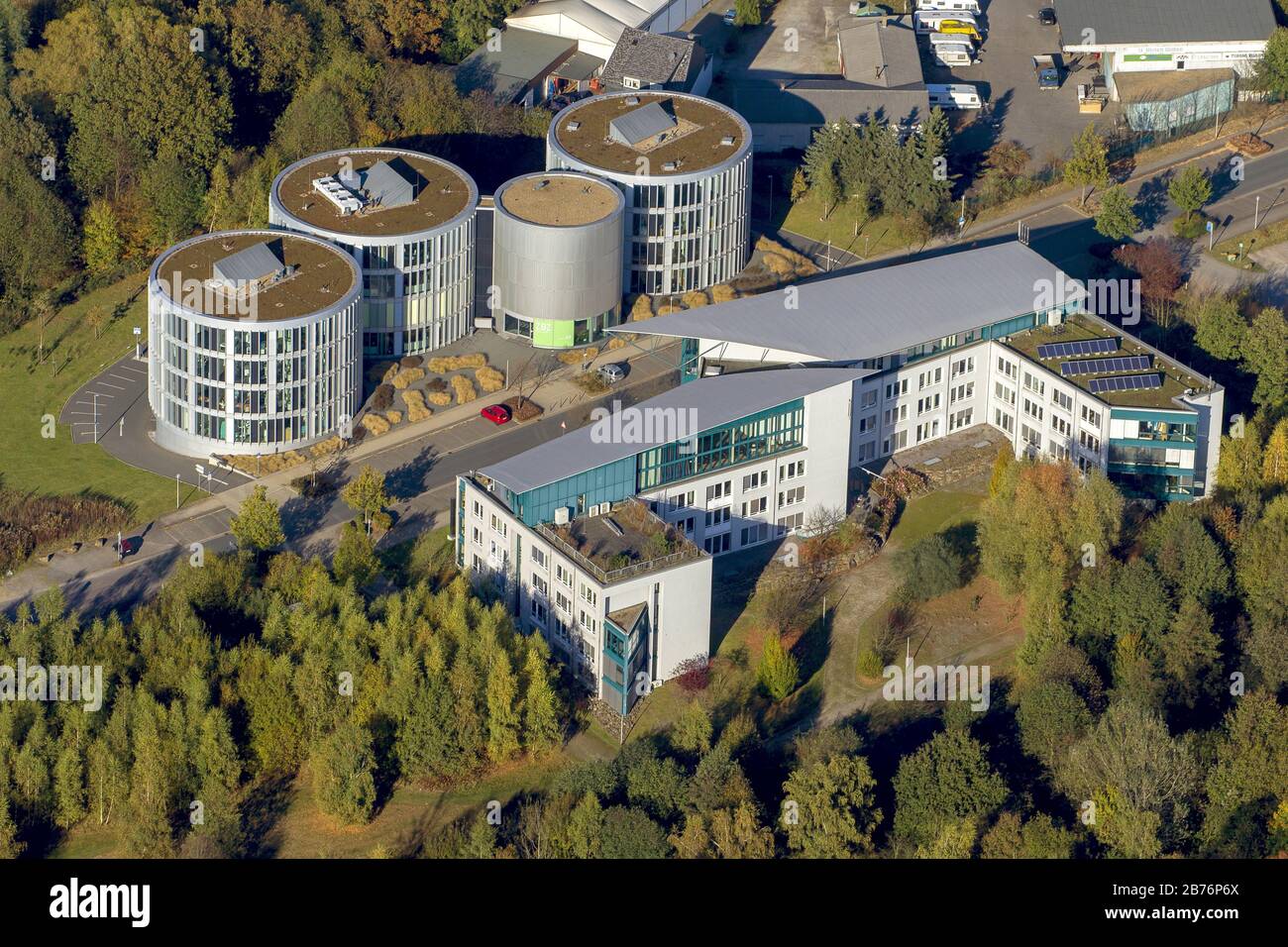 Institute of Environmental Engineering and Management at the University of Witten  Herdecke, University Dental Clinic, 28.10.2012, aerial view, Germany, North  Rhine-Westphalia, Ruhr Area, Witten Stock Photo - Alamy