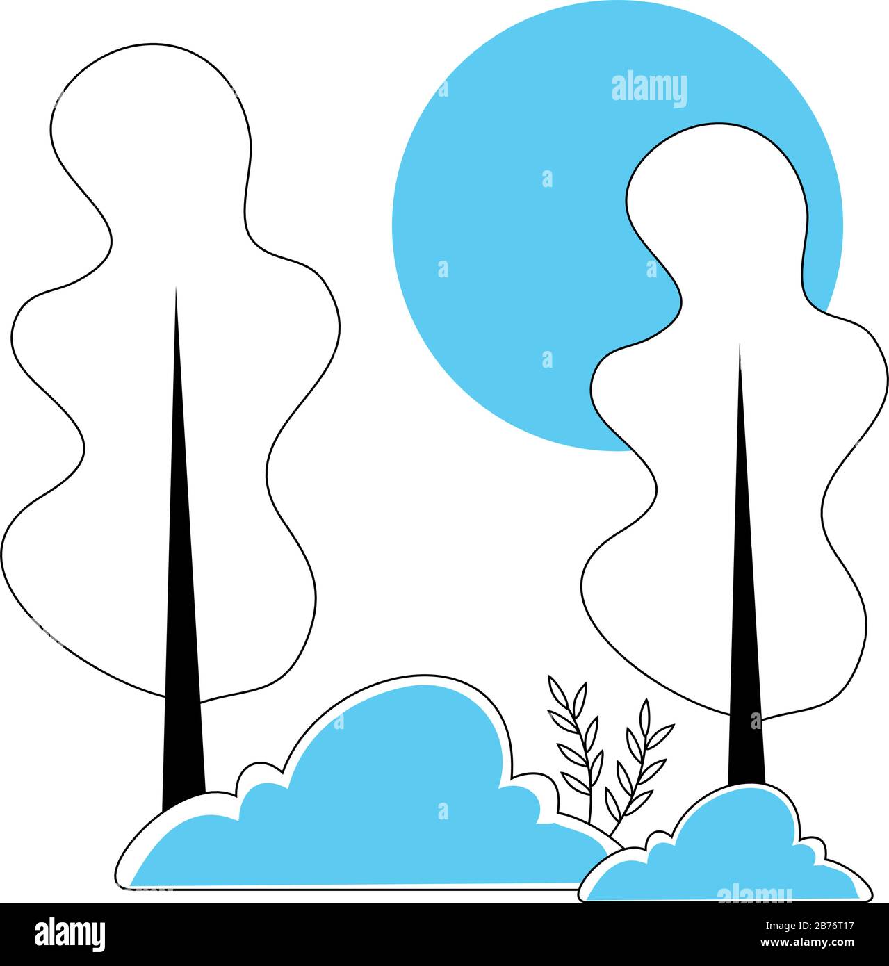 trees plants nature isolated icon Stock Vector Image & Art - Alamy