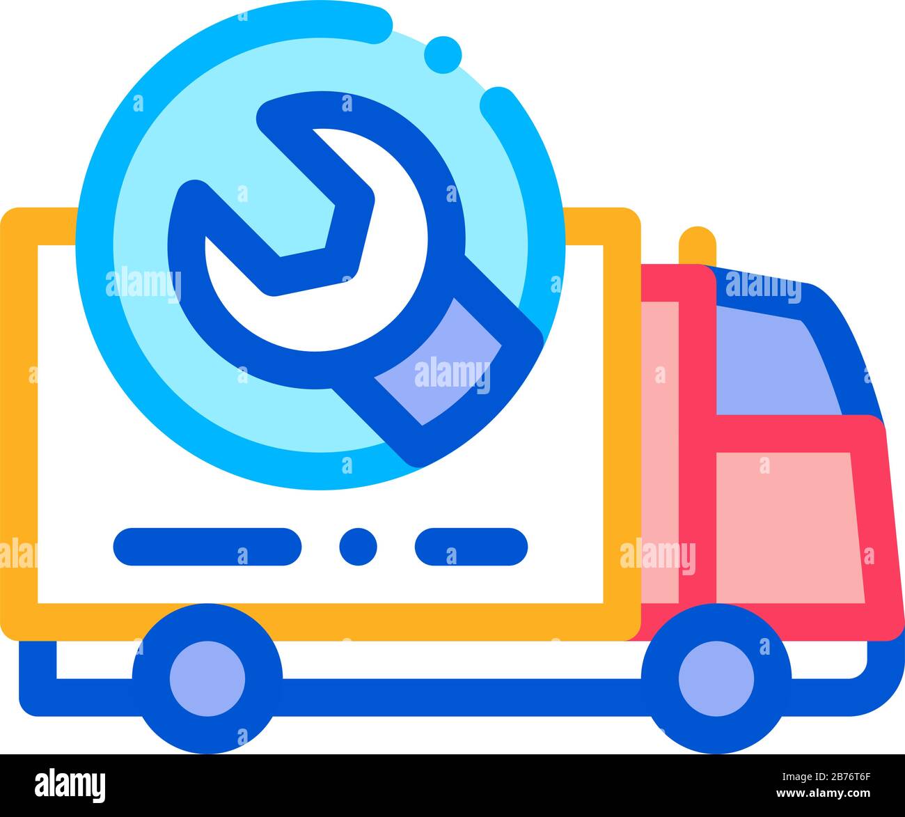 Truck Wrench Icon Vector Outline Illustration Stock Vector Image & Art