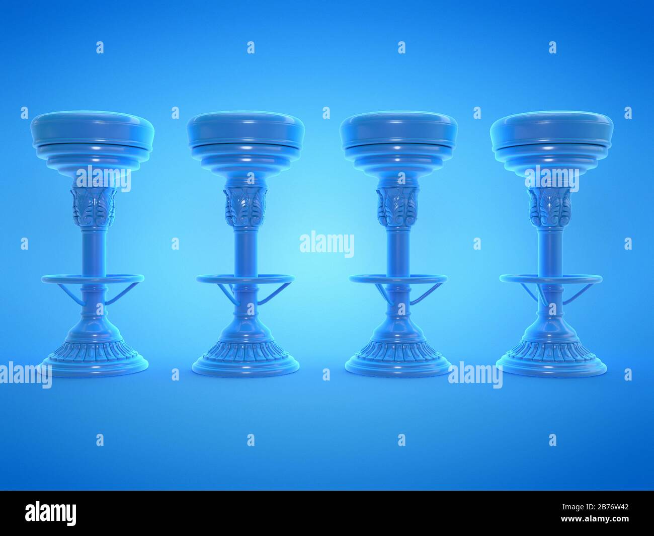 Bar stools, computer illustration Stock Photo - Alamy