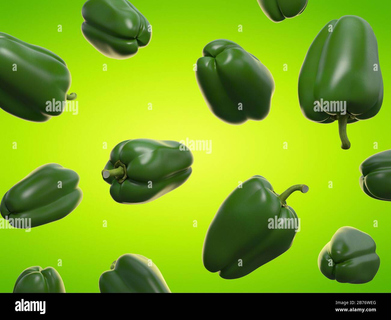 Bell peppers, computer illustration Stock Photo Alamy