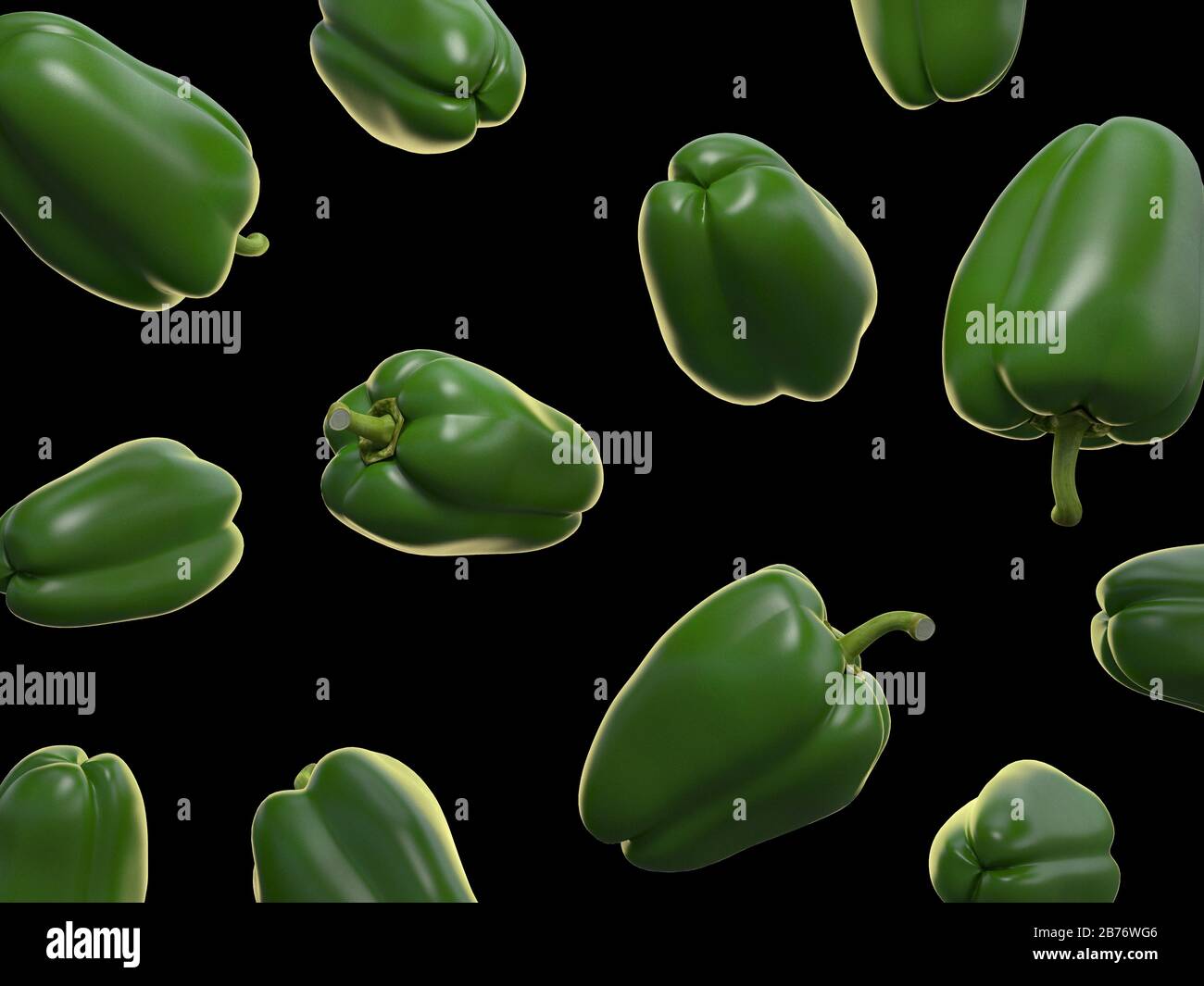 Bell peppers, computer illustration Stock Photo Alamy