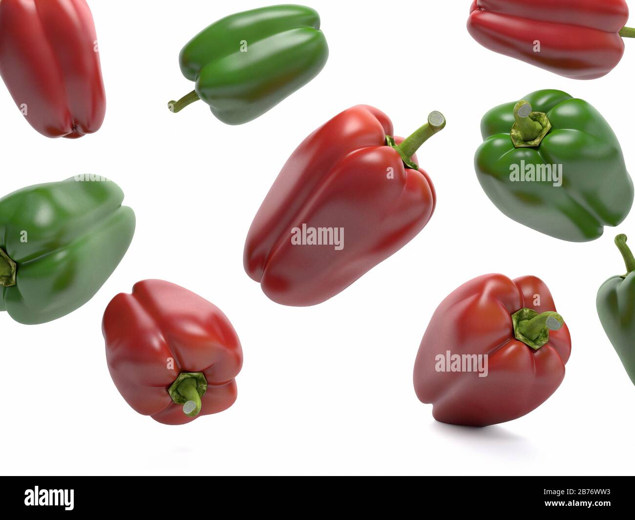 Peppers, computer illustration Stock Photo Alamy