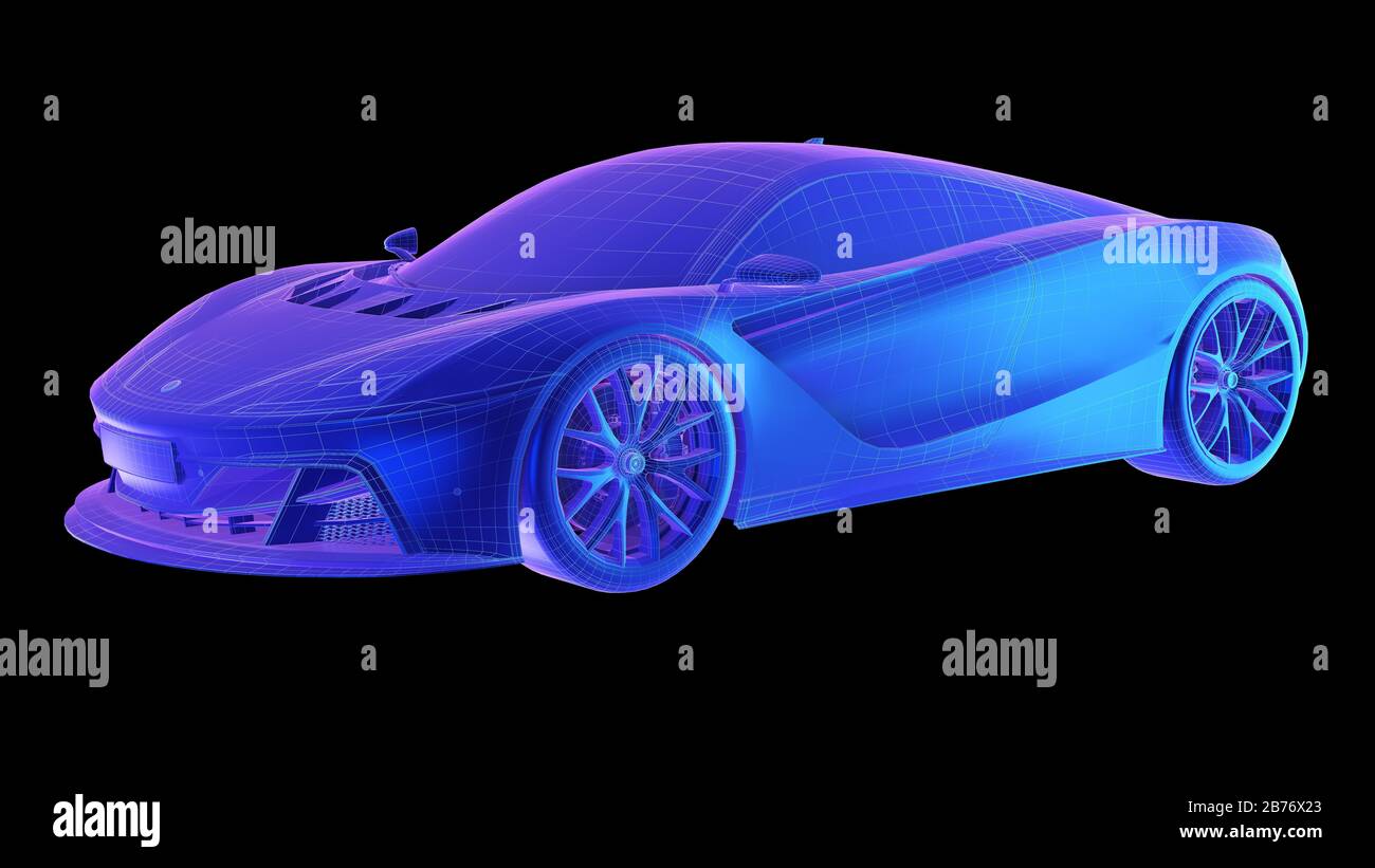 Sports car, computer illustration Stock Photo - Alamy