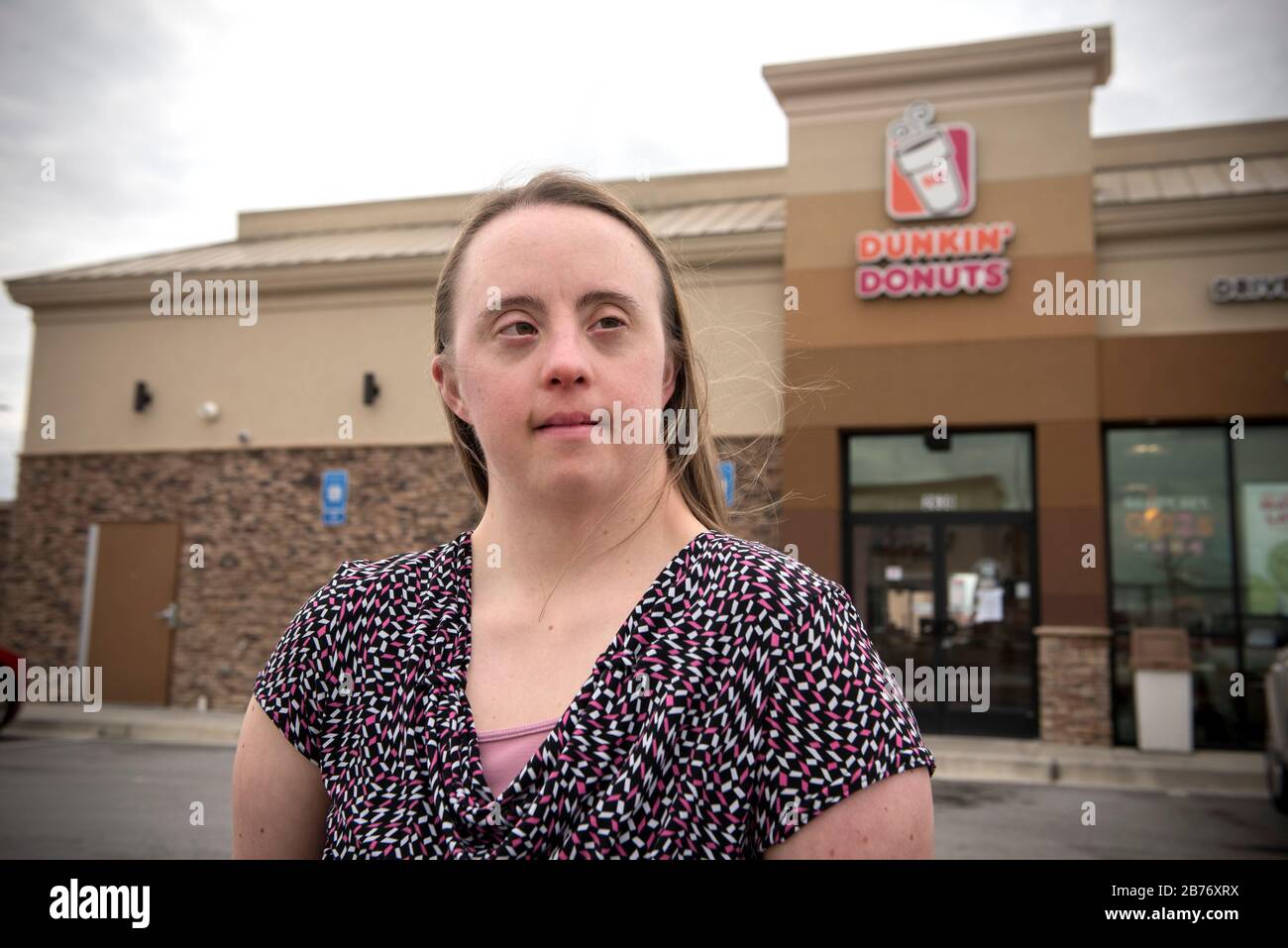 Braselton, GA, USA. 13th Mar, 2020. Alyssa Munier, 33, who has Down