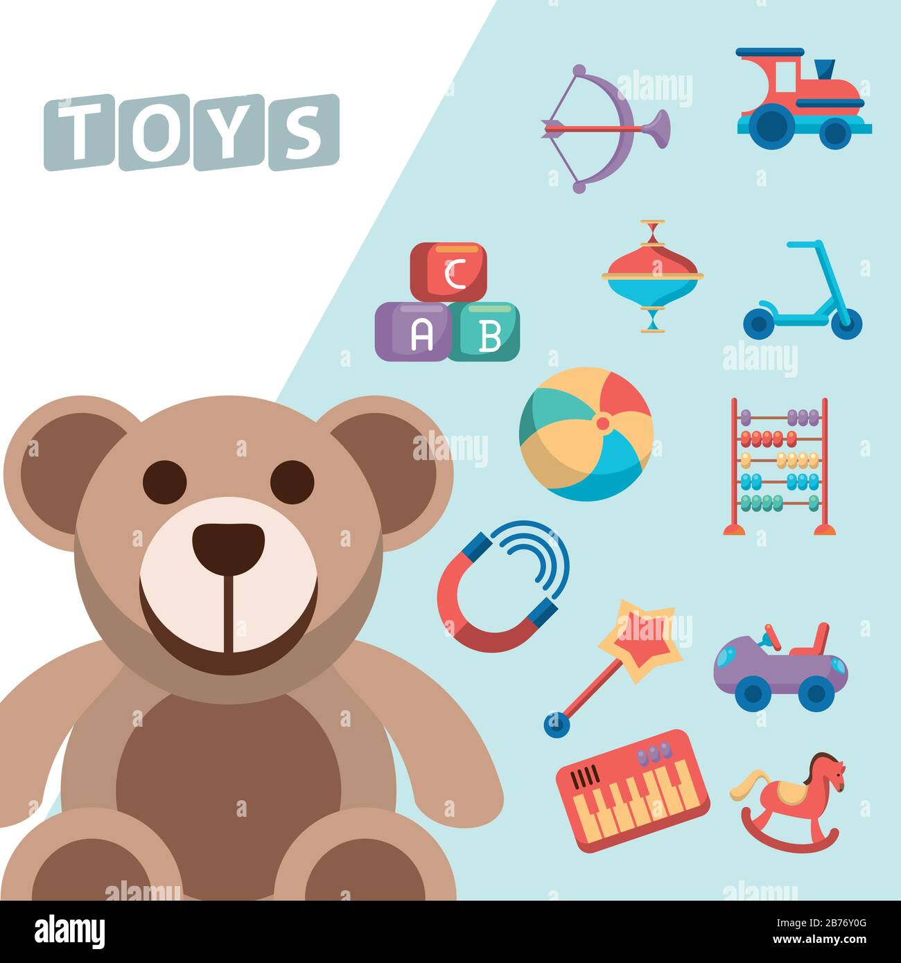 set toys baby isolated icons Stock Vector Image & Art - Alamy