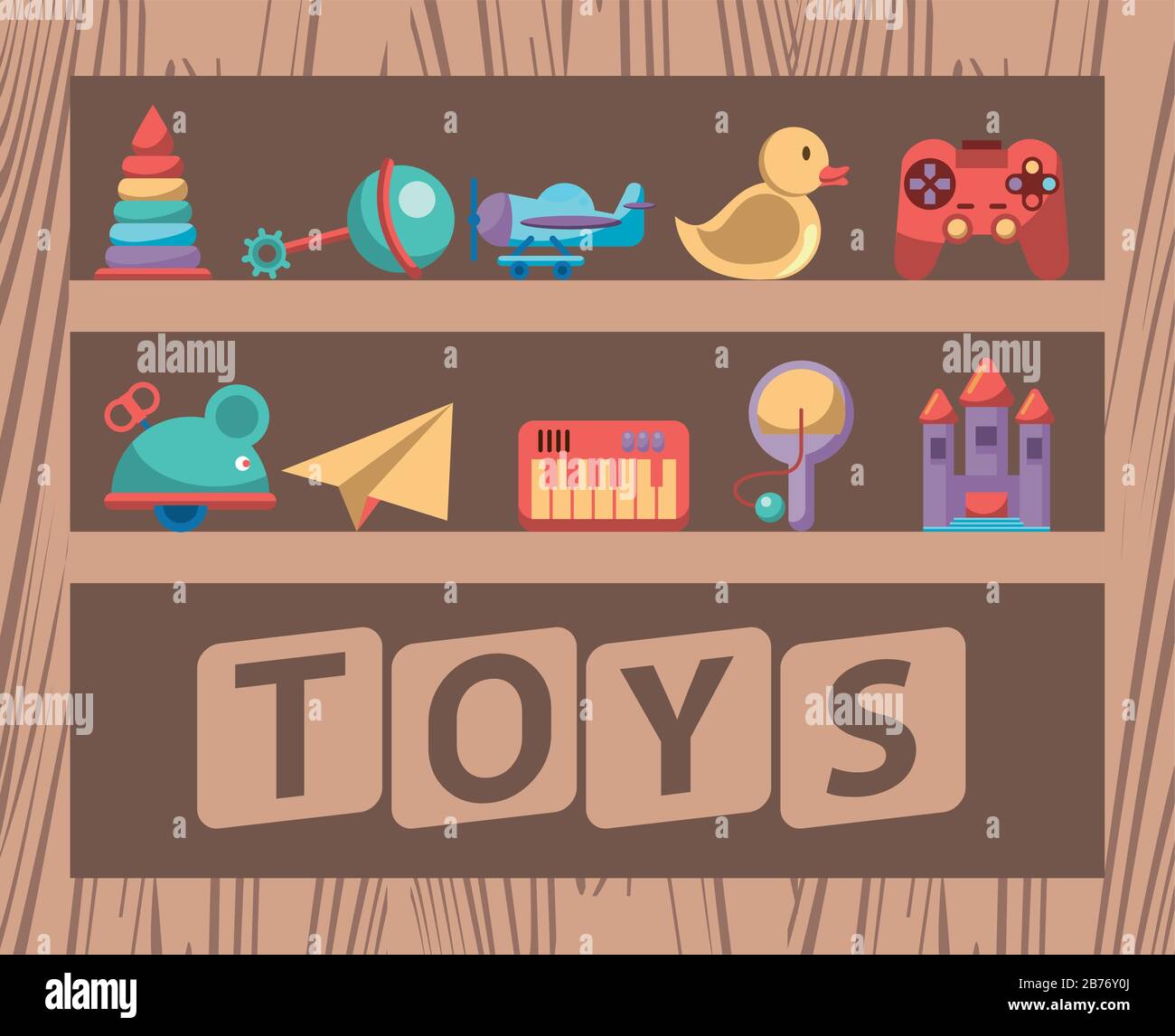 set toys baby isolated icons Stock Vector Image & Art - Alamy
