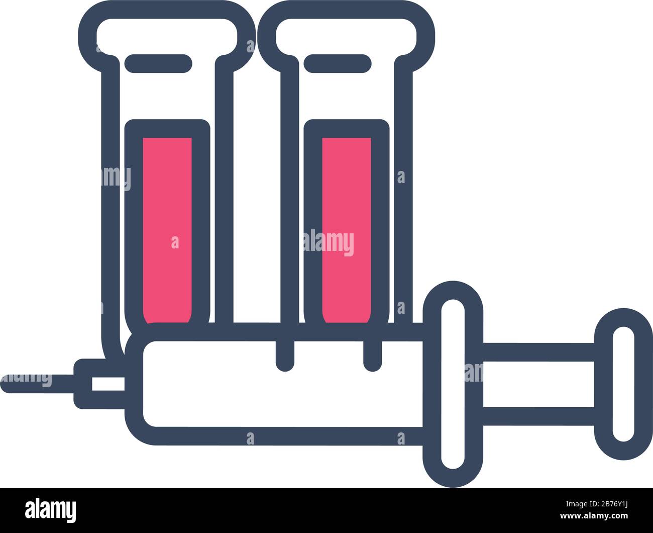 medicine injection drug half line and color style icon Stock Vector ...