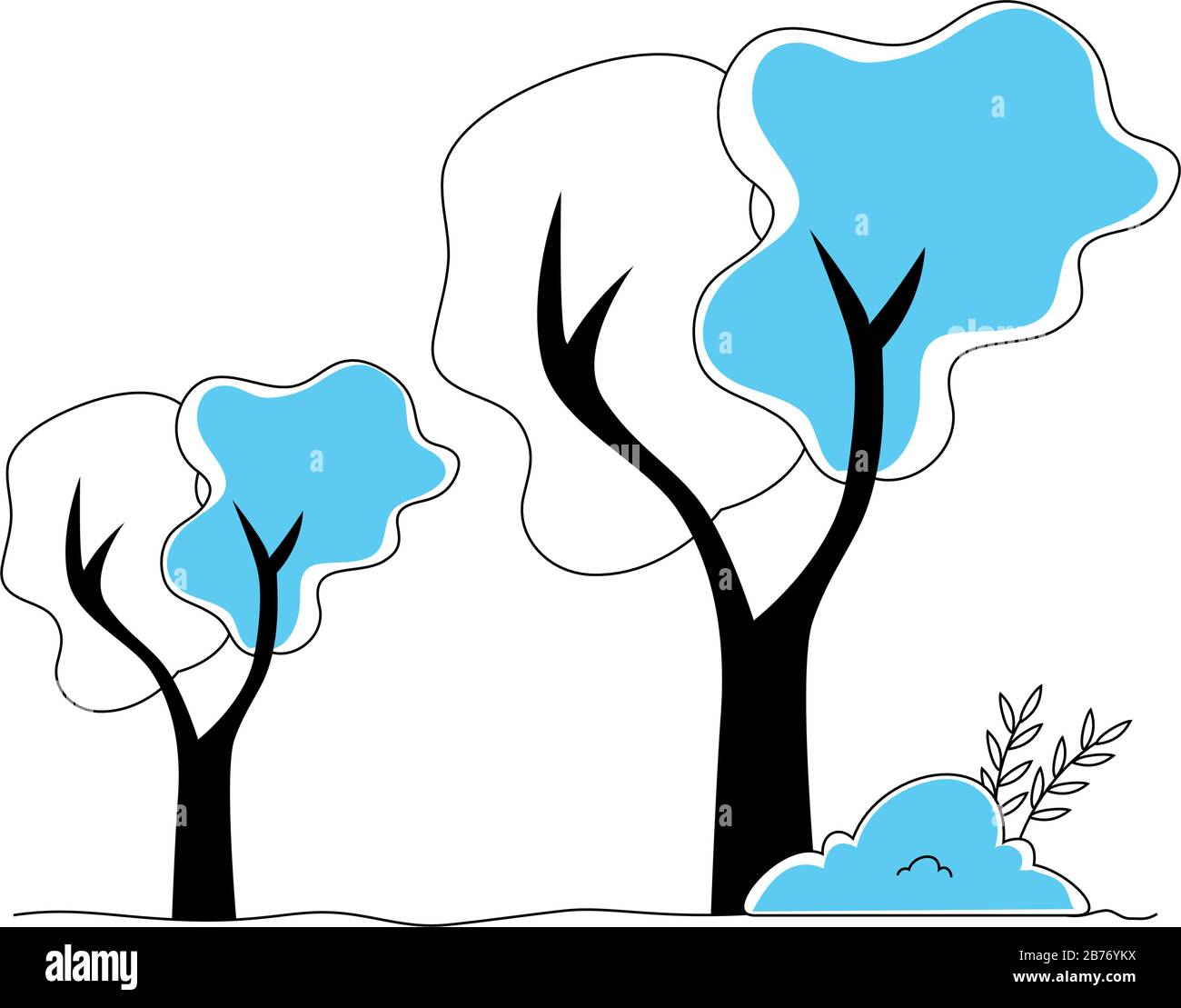 trees plants nature isolated icon Stock Vector Image & Art - Alamy