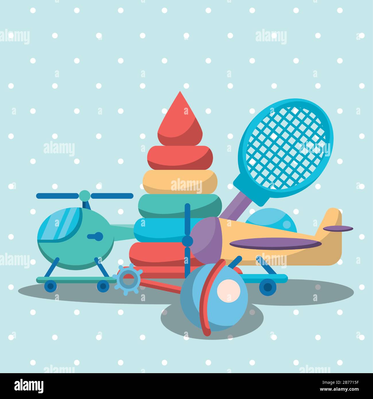 set toys baby isolated icons Stock Vector Image & Art - Alamy